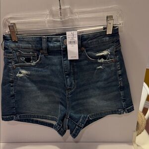 American Eagle Outfitters Soft Knit Blue Mom Shorts Sz 4.  NWT. Box35
